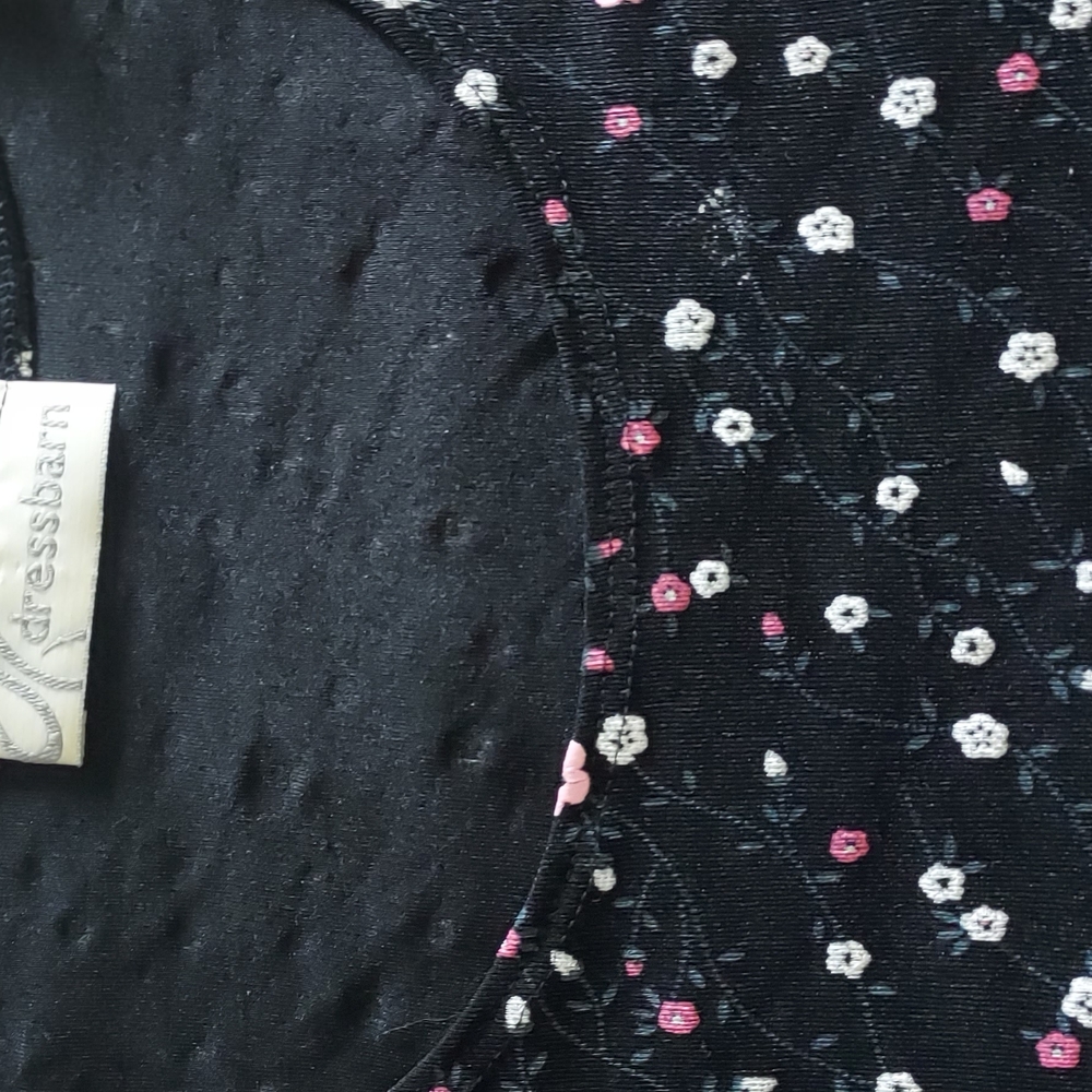 Dressbarn Black Floral Top